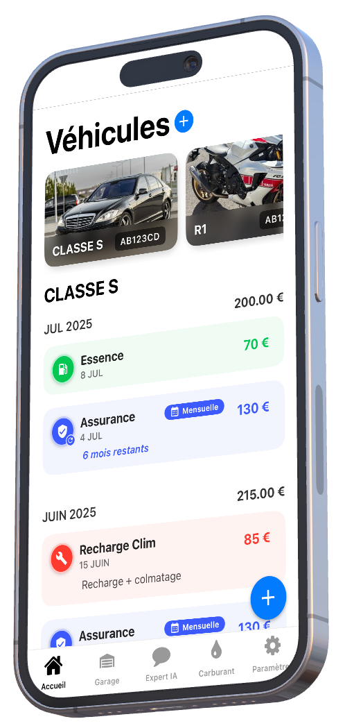 Application Drivium sur mobile